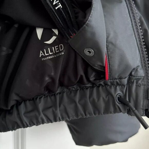 NEW PERFECT MOMENT Gray/Mint Hooded Down Ski Puffer Jacket Size M - Picture 5 of 11